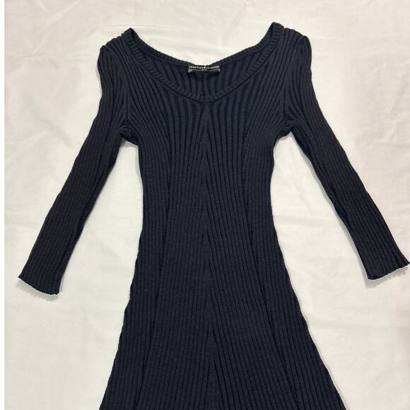 NWT Peruvian Connection Womens XS Castello Dress Pima Cotton Ribbed V-Neck - Picture 2 of 9